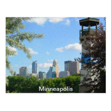 Minneapolis and Boom Island Lighthouse Postcard