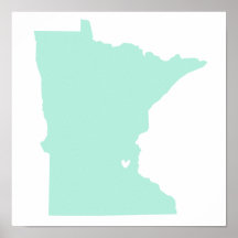 Minneapolis, Minnesota Love Poster