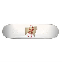Minnesota Born - Stamp on Map Skate Boards