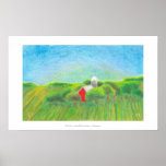 Minnesota farm landscape drawing original art
