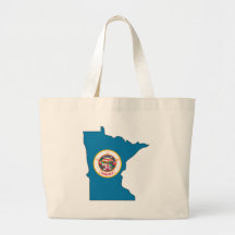 Minnesota Flag Map Bags