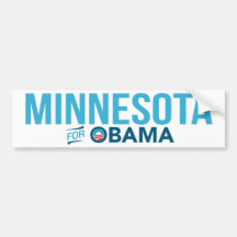 Minnesota For Barack Obama Biden Bumper Sticker