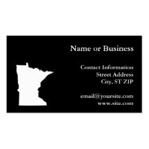 Minnesota in White and Black Business Card