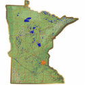 Minnesota Map Keychain Cut Out photo sculptures