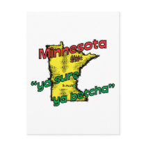 Minnesota MN US Motto ~ Ya Sure Ya Betcha Postcard