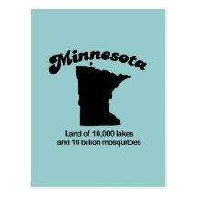 Minnesota Motto - Land of 10,000 lakes Post Card