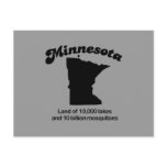 Minnesota Motto - Land of 10,000 lakes postcards