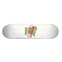 Minnesota Native Stamped on Map Skate Boards