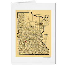 Minnesota Railroad Map 1897 Cards