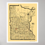 Minnesota Railroad Map 1897 Print
