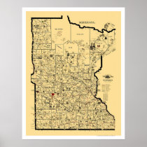 Minnesota Railroad Map 1897