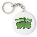 Minnesota Shamrock Keychain