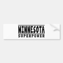 Minnesota Superpower Designs Bumper Sticker