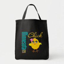 Minnesota USA Chick Canvas Bag