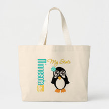 Minnesota USA Penguin Canvas Bags