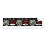 Minnesota Zombie Hunting Permit bumper stickers