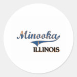Minooka Illinois City Classic Round Sticker