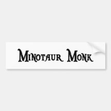 Minotaur Monk Bumper Sticker