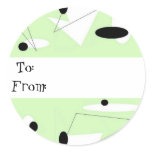 MINT ABSTRACT GIFT TAG STICKER stickers