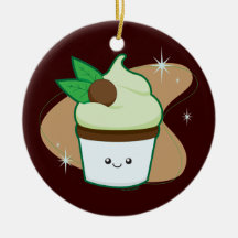 Mint Chip Cupcake Ornament
