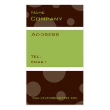 mint chocolate bubble, vertical profile cards business card