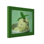 Mint Chocolate Chip Ice Cream Frozen Dessert canvas prints