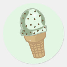 Mint Chocolate Chip Round Sticker