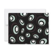 Mint & Cream Offset Retro Ovals Custom Announcement