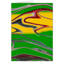 Mint-Flavoued Abstract      greeting / note card cards
