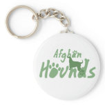 Mint Green Afghan Hound Keychain