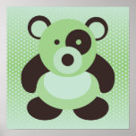 Mint Green Baby Panda Bear Posters