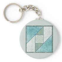 Mint Green & Blue Attic Window Quilt Square