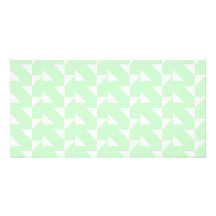 Mint Green Geometric Abstract Pattern. Customized Photo Card