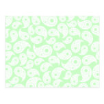 Mint Green Paisley. postcards