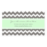 Mint Grey Chevron Retro Business Cards