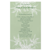 Mint & White Floral Wedding Program Custom Flyer
