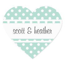 Mint & White Polka Dots