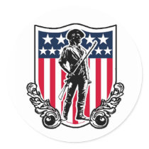 Minuteman Shield Sticker