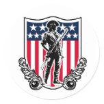 Minuteman Shield Sticker