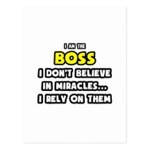Miracles and Bosses ... Funny Postcards
