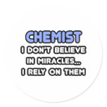 Miracles and Chemists Round Sticker