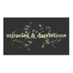 miracles and dandelions business cards