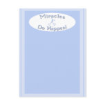 Miracles Do Happen Baby Announcements BLUE Post Cards