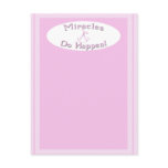 Miracles Do Happen Baby Announcements PINK Postcard