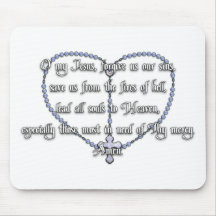 Miraculous Medal Rosary - Fátima Prayer Mousepad