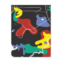 Miro-Inspired Vertical Postcard