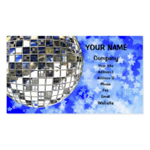Mirror ball business card template