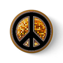 MIRROR BALL PEACE SIGN