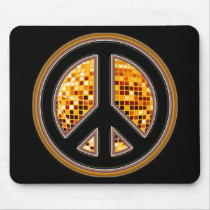 MIRROR BALL PEACE SIGN