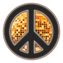 MIRROR BALL PEACE SIGN